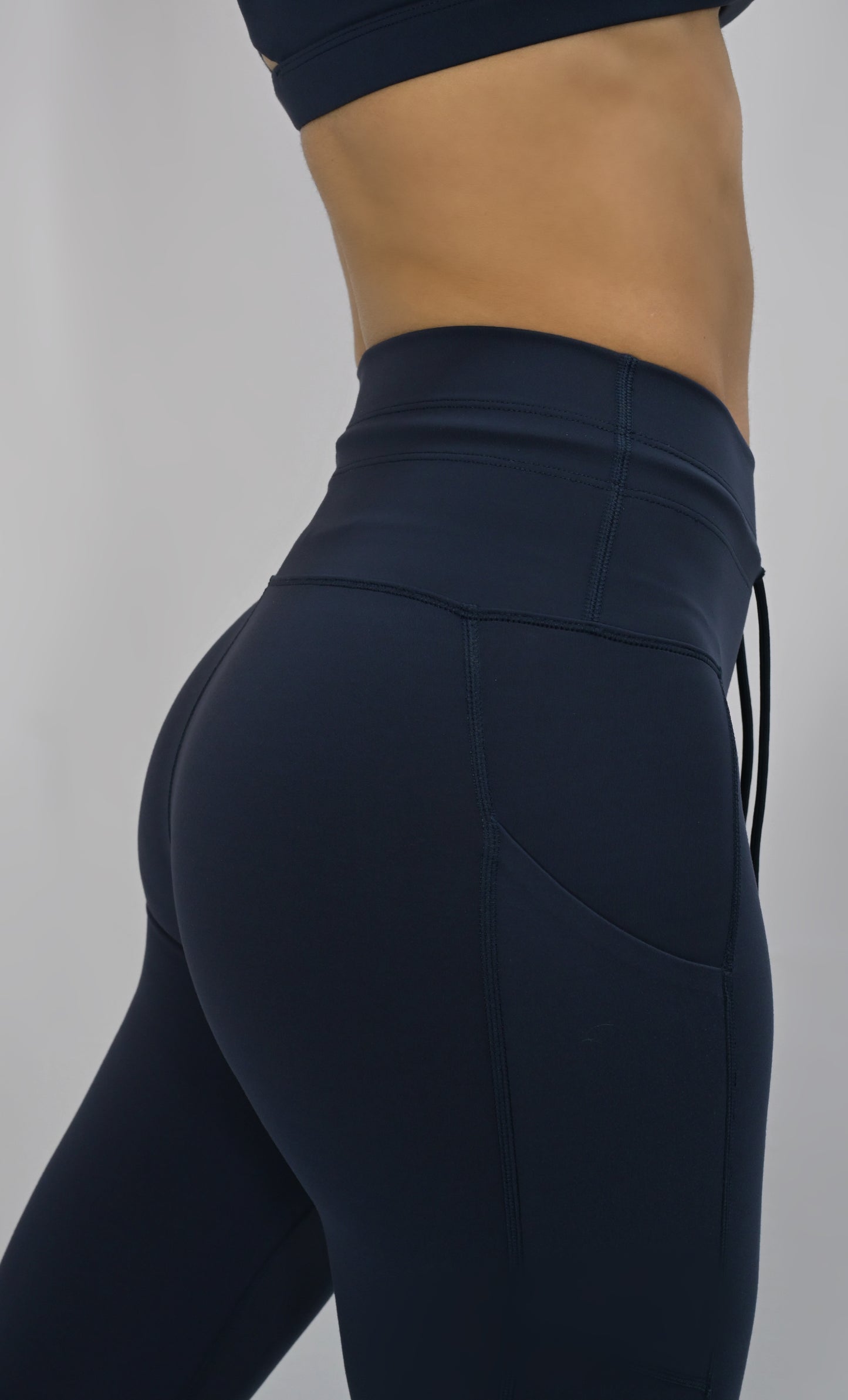 High-Compression Tie Waist Leggings for Women β Sculpting, Buttery Soft, Pocketed Workout Leggings for HIIT, Yoga & Pilates