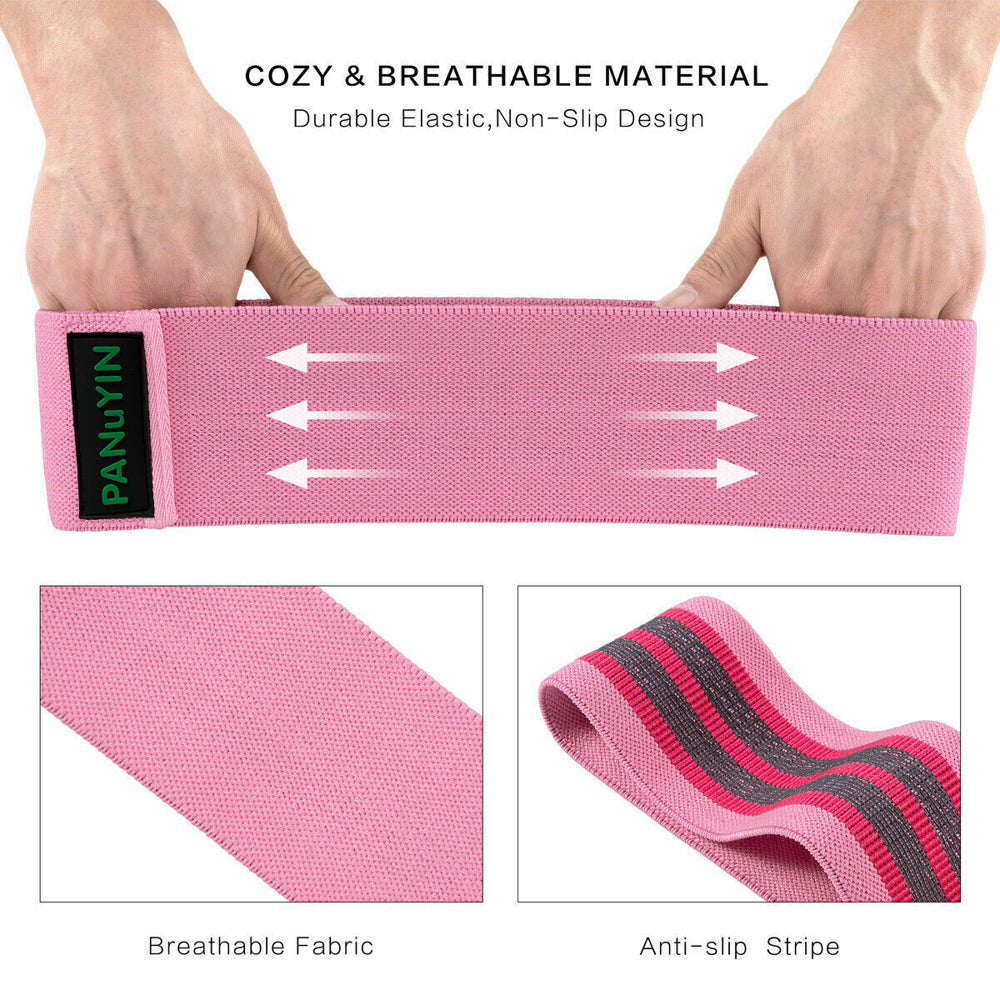 Crossfit Exercise Yoga Fitness Hip Leg Booty Resistance Single Bands Loop Workout - Green