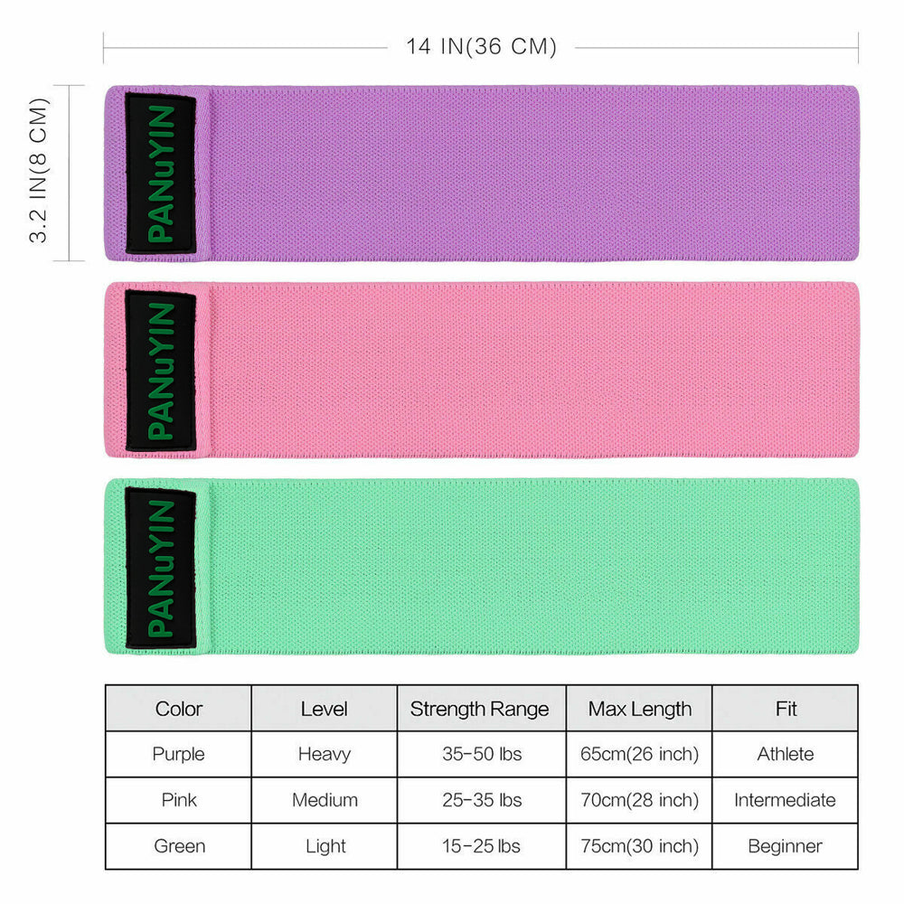 Crossfit Exercise Yoga Fitness Hip Leg Booty Resistance Single Bands Loop Workout - Green