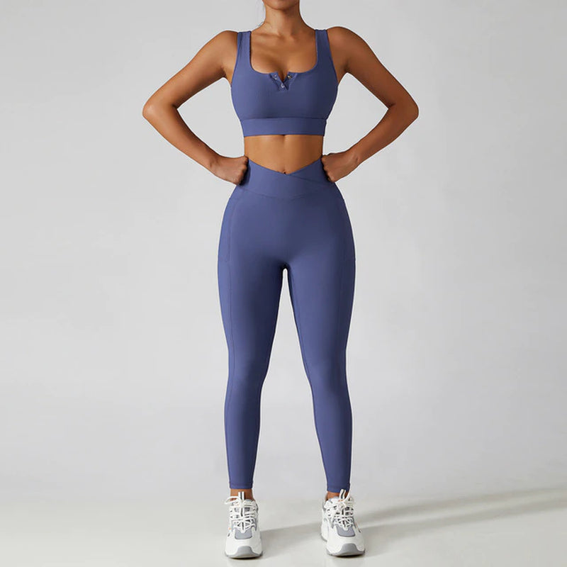 Women Gym Yoga Set Women's Sportswear suit Seamless Gym Clothing Fitness  Leggings+Cropped shirts Workout Sets Tracksuit Outfits
