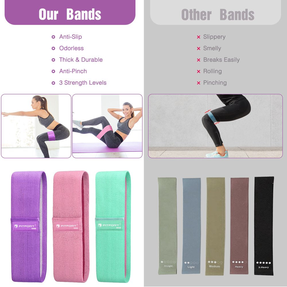  3 Levels Booty Bands Set, Resistance Bands for Working Out, Exercise  Bands for Women Legs and Butt, Yoga Starter Set : Sports & Outdoors