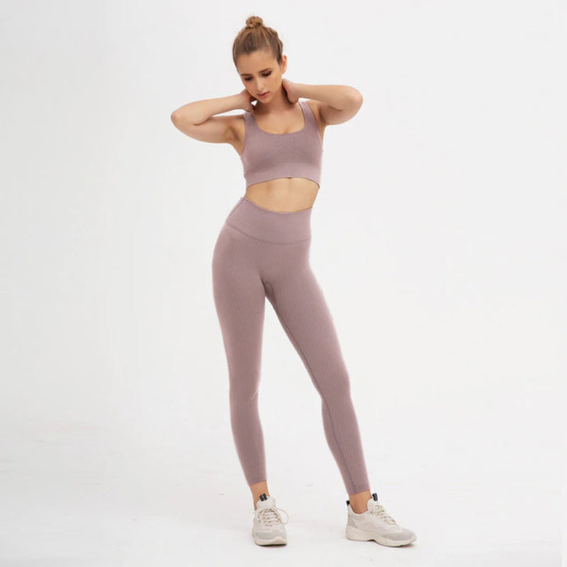 2 Piece Set Sportswear Workout Clothes for Women Sports Bra and Leggings Set Sports Wear Women Gym Clothing Athletic Yoga Set