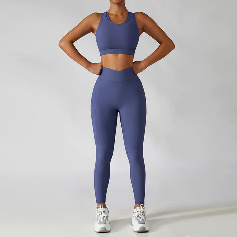Seamless Yoga Set Gym Clothing 2 Piece Women Tracksuit Sport Suit Women  Fitness Seamless Set Workout Sports Wear For Women Gym