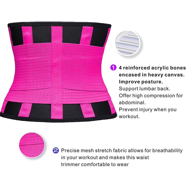 Women's Sports Waist Trainer Belt, Elastic Compression Waistband